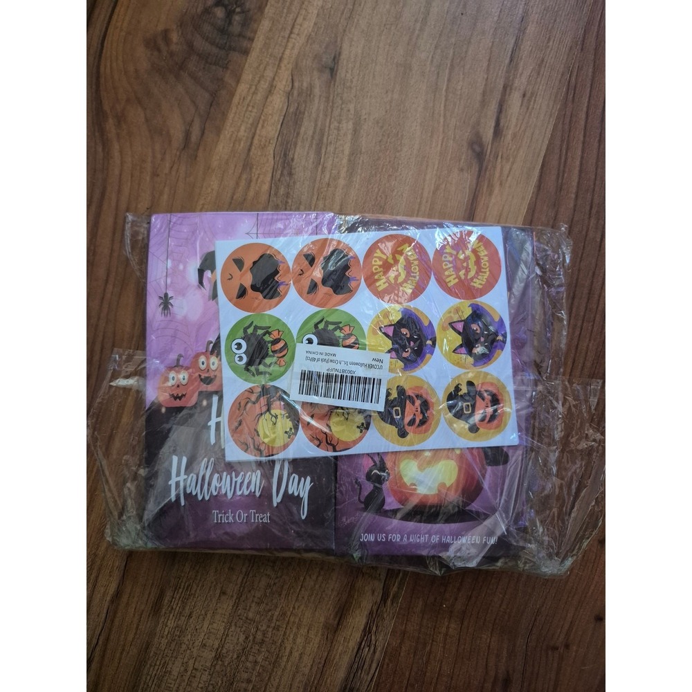 Threshold 48pc Halloween Gift Bags with Stickers 8 Designs Paper Party Favors